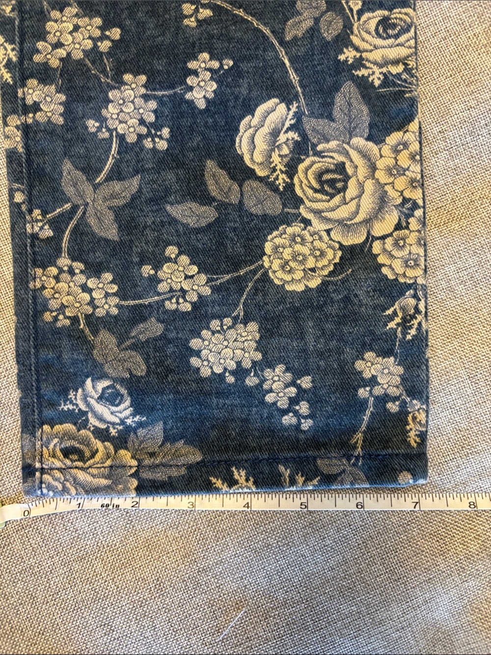 LAUREN Jeans, Women's Blue Floral Print - Classic Fit, Sz 10 - Picture 8 of 8